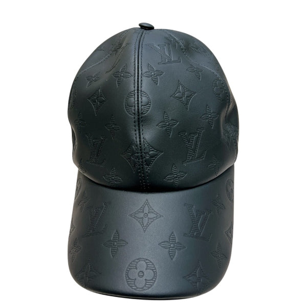 ルイ・ヴィトン LOUIS VUITTON モノグラムシャドウレザーキャップ M76581 ブラック レザー メンズ その他ファッション雑貨