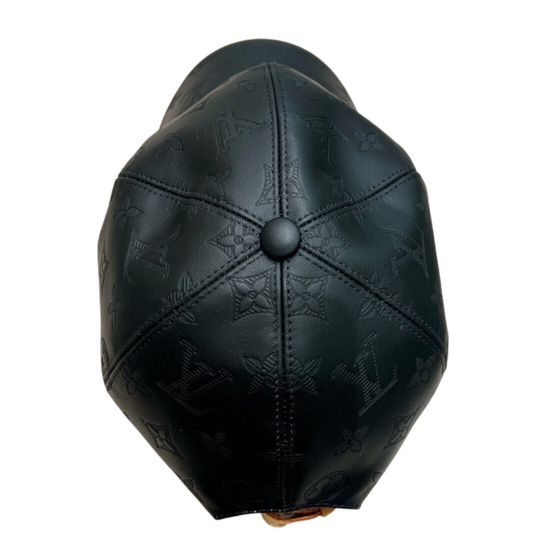 ルイ・ヴィトン LOUIS VUITTON モノグラムシャドウレザーキャップ M76581 ブラック レザー メンズ その他ファッション雑貨