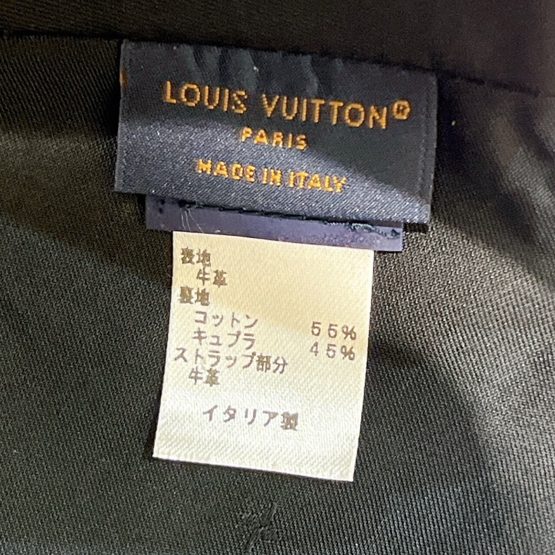 ルイ・ヴィトン LOUIS VUITTON モノグラムシャドウレザーキャップ M76581 ブラック レザー メンズ その他ファッション雑貨