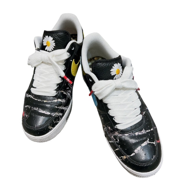 ナイキ NIKE × PEACEMINUSONE エアフォース1 PARANOISE AQ3692-004 ブラック レザー メンズ スニーカー