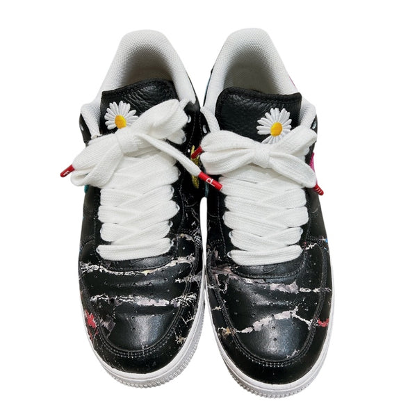 ナイキ NIKE × PEACEMINUSONE エアフォース1 PARANOISE AQ3692-004 ブラック レザー メンズ スニーカー