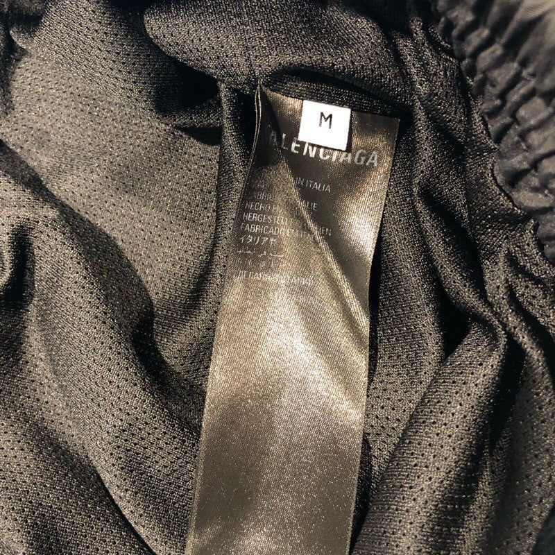 バレンシアガ BALENCIAGA 3Bナイロントラックパンツ 704715 ブラック ナイロン メンズ パンツ
