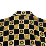 ヴェルサーチ VERSACE 総柄シルクシャツ シルク メンズ 長袖シャツ