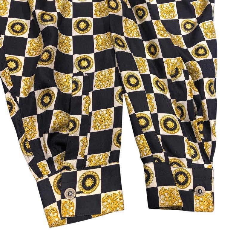 ヴェルサーチ VERSACE 総柄シルクシャツ シルク メンズ 長袖シャツ
