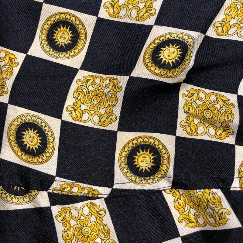 ヴェルサーチ VERSACE 総柄シルクシャツ シルク メンズ 長袖シャツ