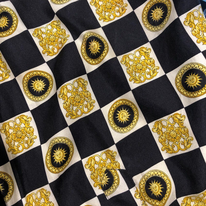 ヴェルサーチ VERSACE 総柄シルクシャツ シルク メンズ 長袖シャツ
