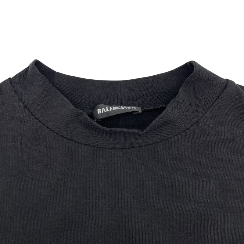 バレンシアガ BALENCIAGA ロゴプリント長袖Tシャツ 620966 ブラック コットン 長袖Ｔシャツ メンズ 中古 バレンシアガ BALENCIAGA ロゴプリント長袖Tシャツ 620966