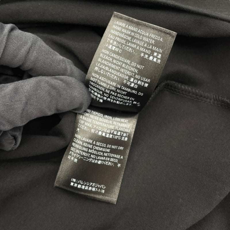 バレンシアガ BALENCIAGA ロゴプリント長袖Tシャツ 620966 ブラック コットン メンズ 長袖Ｔシャツ