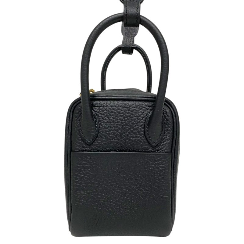 エルメス HERMES リンディミニ K刻 ブラック ゴールド金具 トリヨン レディース ショルダーバッグ