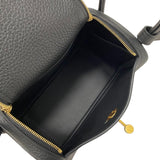 エルメス HERMES リンディミニ K刻 ブラック ゴールド金具 トリヨン レディース ショルダーバッグ