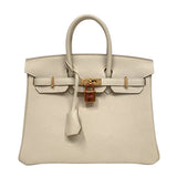 エルメス HERMES バーキン25 B刻 クレ PG金具 トゴ レディース ハンドバッグ