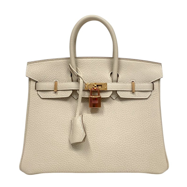 エルメス HERMES バーキン25 B刻 クレ PG金具 トゴ レディース ハンドバッグ