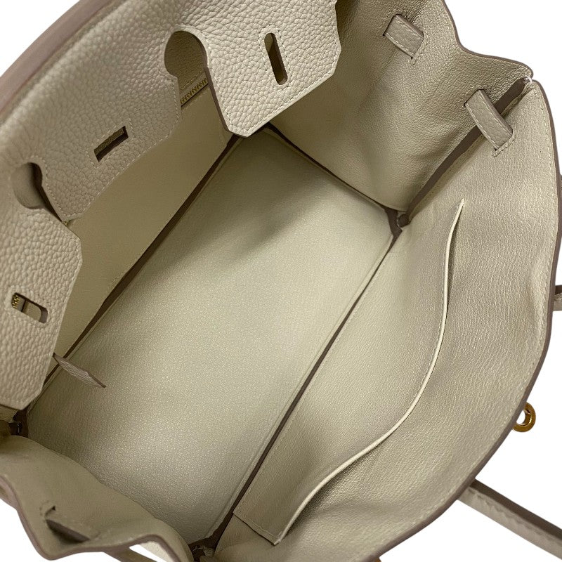 エルメス HERMES バーキン25 B刻 クレ PG金具 トゴ レディース ハンドバッグ