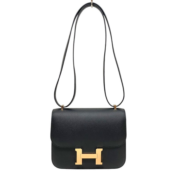 エルメス HERMES コンスタンスミニ K刻 ブラック ピンクゴールド金具 エプソン レディース ショルダーバッグ