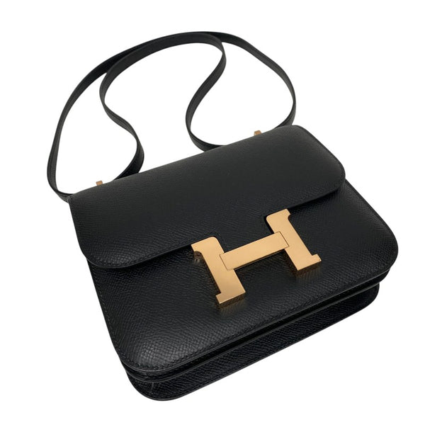 エルメス HERMES コンスタンスミニ K刻 ブラック ピンクゴールド金具 エプソン レディース ショルダーバッグ