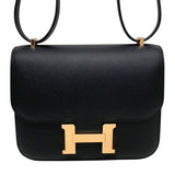 エルメス HERMES コンスタンスミニ K刻 ブラック ピンクゴールド金具 エプソン レディース ショルダーバッグ