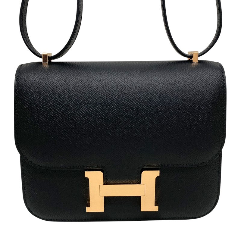エルメス HERMES コンスタンスミニ K刻 ブラック ピンクゴールド金具 エプソン レディース ショルダーバッグ