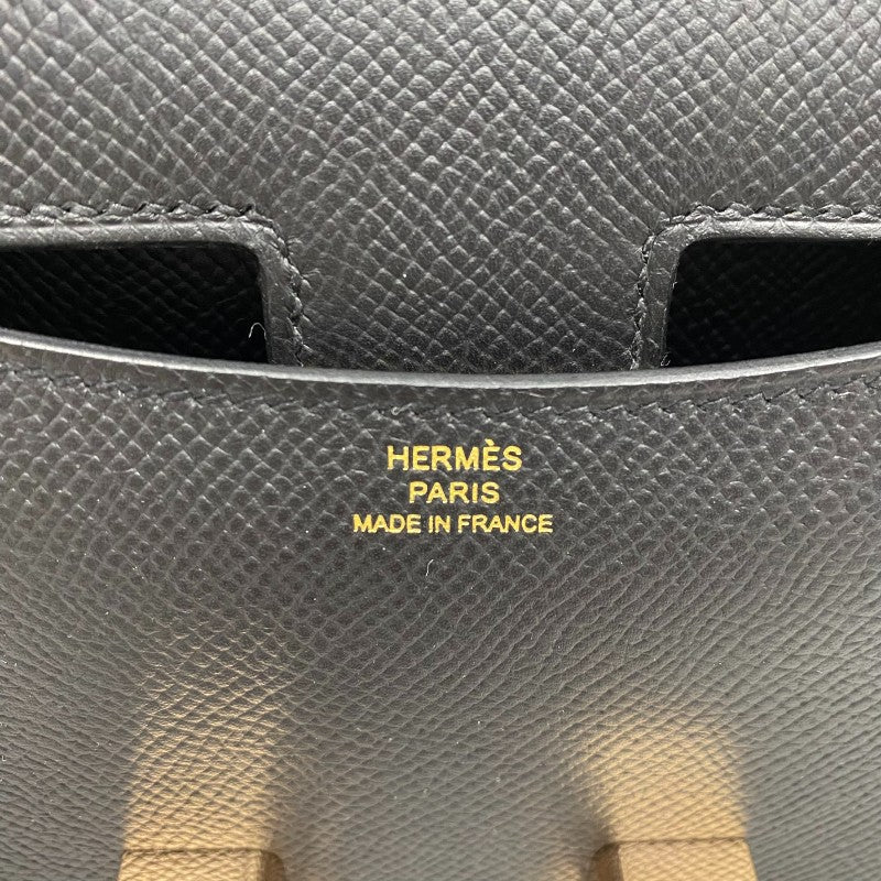 エルメス HERMES コンスタンスミニ K刻 ブラック ピンクゴールド金具 エプソン レディース ショルダーバッグ