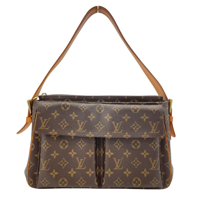 ルイ・ヴィトン LOUIS VUITTON ヴィバ・シテGM M51163 ブラウン モノグラムキャンバス レディース ショルダーバッグ