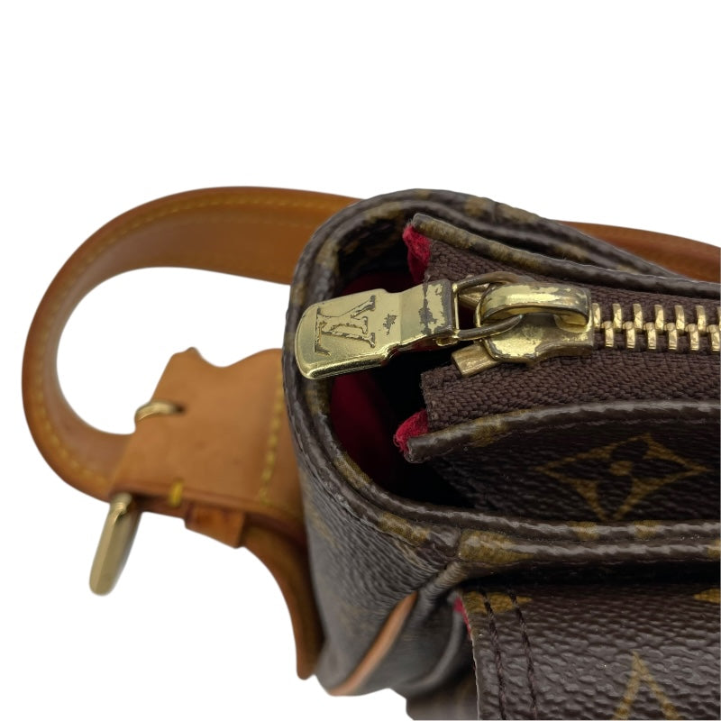 ルイ・ヴィトン LOUIS VUITTON ヴィバ・シテGM M51163 ブラウン モノグラムキャンバス レディース ショルダーバッグ