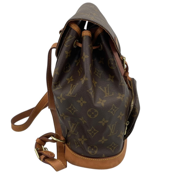 ルイ・ヴィトン LOUIS VUITTON モンスリMM M51136 ブラウン モノグラム・キャンバス レディース リュック・デイパック