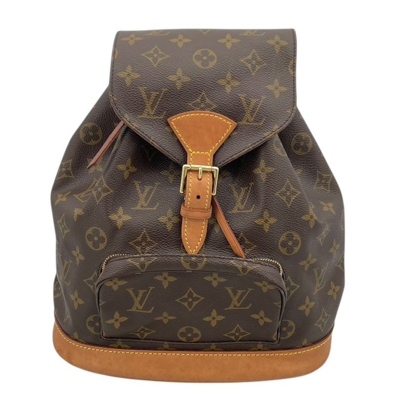 ルイ・ヴィトン LOUIS VUITTON モンスリMM M51136 ブラウン モノグラム・キャンバス レディース リュック・デイパック