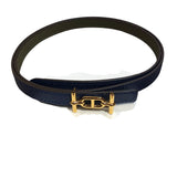 エルメス HERMES アンクルレザーキット13ベルト85cm W刻 ヴェールヴェロネーズ・ブルーサフィール レディース ベルト