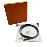 エルメス HERMES アンクルレザーキット13ベルト85cm W刻 ヴェールヴェロネーズ・ブルーサフィール レディース ベルト