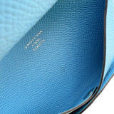 エルメス HERMES カルヴィデュオ B刻　(2023年製) セレステ　シルバー金具 ヴォーエプソン ユニセックス カードケース