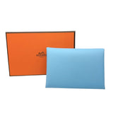 エルメス HERMES カルヴィデュオ B刻　(2023年製) セレステ　シルバー金具 ヴォーエプソン ユニセックス カードケース