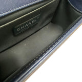 シャネル CHANEL ボーイシャネル20 A67085 20番台 ブルー シルバー金具 パンチングカーフ レディース ショルダーバッグ
