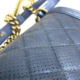 シャネル CHANEL ボーイシャネル20 A67085 20番台 ブルー シルバー金具 パンチングカーフ レディース ショルダーバッグ