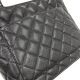 シャネル CHANEL 復刻トート A01804   ブラック シルバー金具 キャビアスキン レディース ハンドバッグ