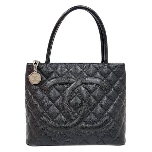 【リユース】CHANEL トートバッグ A1804 シャネル CHANEL 復刻トート A01804 ブラック シルバー金具
