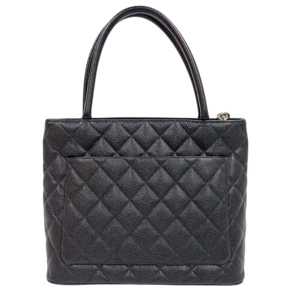 シャネル CHANEL 復刻トート A01804   ブラック シルバー金具 キャビアスキン レディース ハンドバッグ
