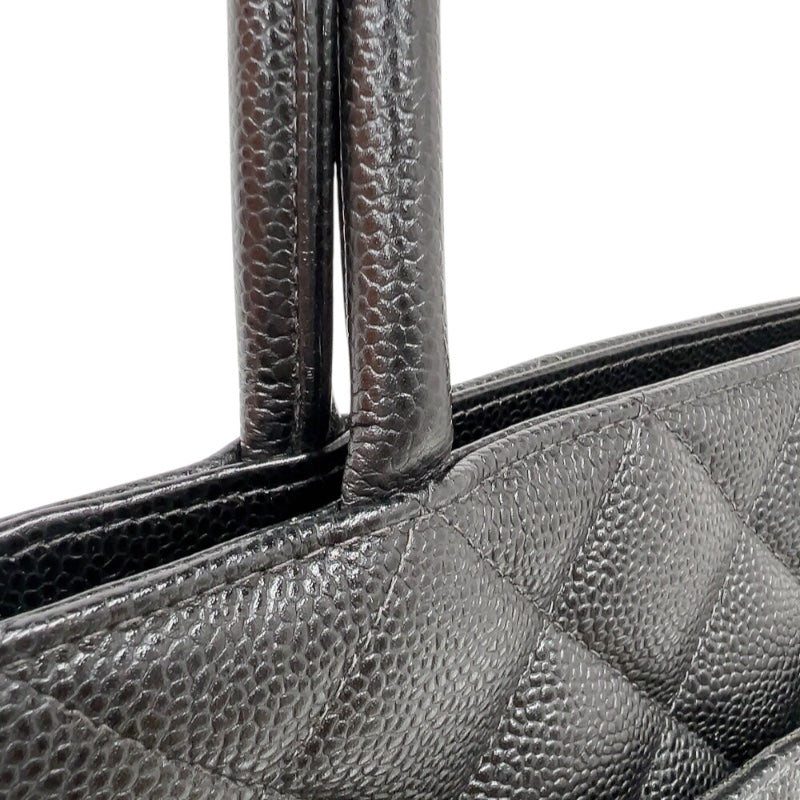 シャネル CHANEL 復刻トート A01804   ブラック シルバー金具 キャビアスキン レディース ハンドバッグ