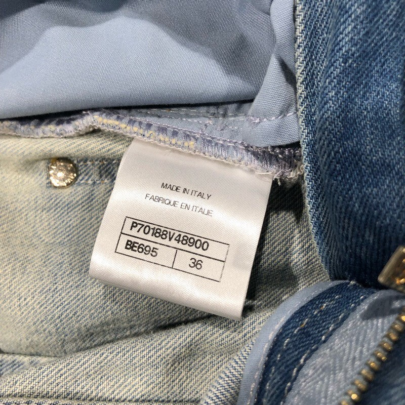 シャネル CHANEL ワイドデニムパンツ P70188 コットン レディース パンツ