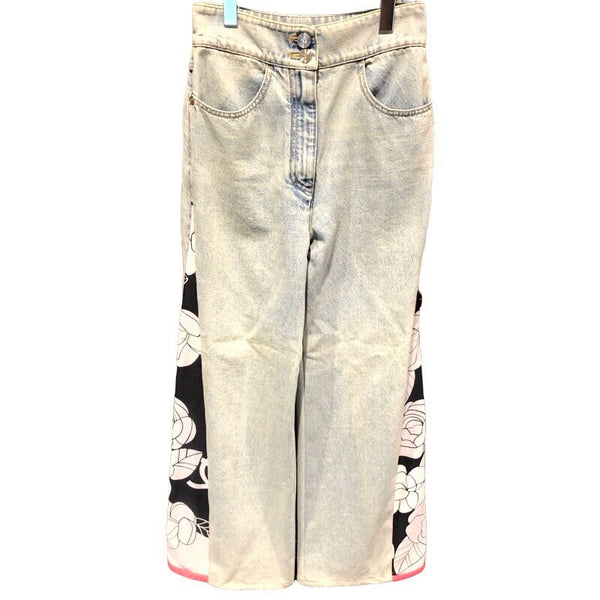 シャネル CHANEL ワイドデニムパンツ P70188 コットン レディース