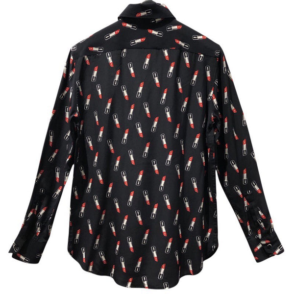 サンローラン SAINT LAURENT リップ柄シルクシャツ 395733 Y343J シルク レディース 長袖シャツ