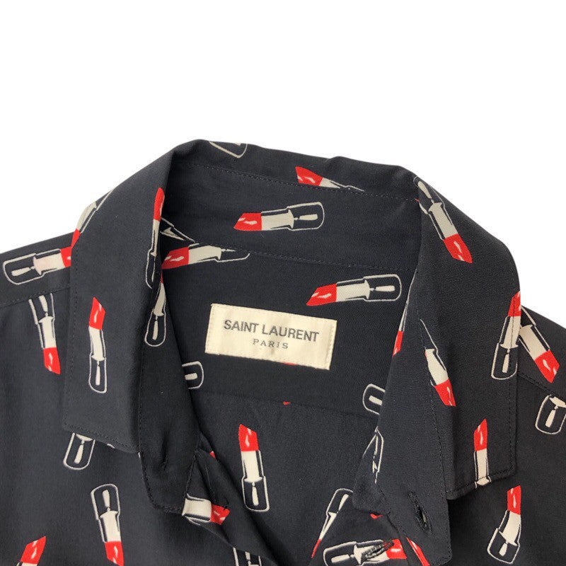 サンローラン SAINT LAURENT リップ柄シルクシャツ 395733 Y343J シルク レディース 長袖シャツ