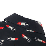サンローラン SAINT LAURENT リップ柄シルクシャツ 395733 Y343J シルク レディース 長袖シャツ
