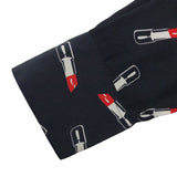 サンローラン SAINT LAURENT リップ柄シルクシャツ 395733 Y343J シルク レディース 長袖シャツ