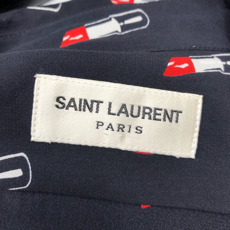 サンローラン SAINT LAURENT リップ柄シルクシャツ 395733 Y343J シルク レディース 長袖シャツ