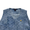 ルイ・ヴィトン LOUIS VUITTON モノグラム柄シルクノースリーブワンピース FKRO0934 ブルー シルク レディース ワンピース