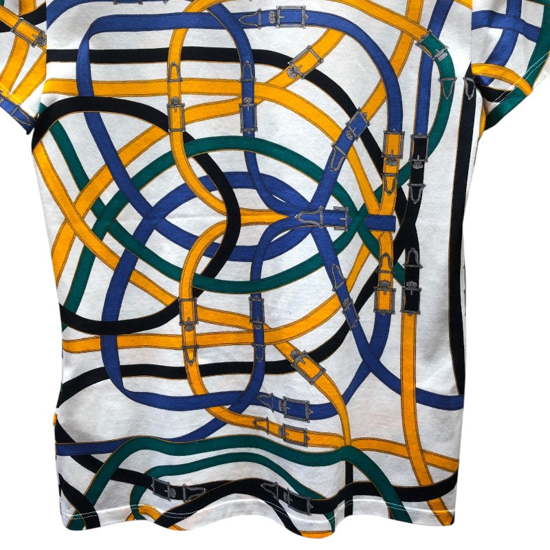 エルメス HERMES 総柄プリントTシャツ コットン レディース 半袖シャツ
