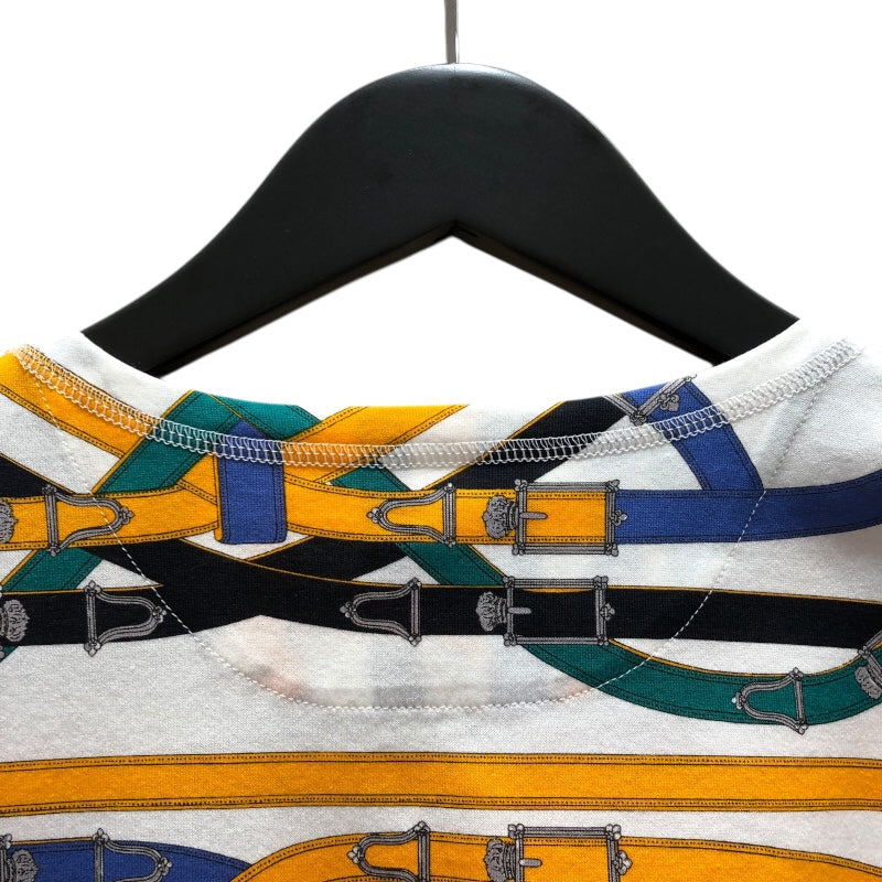 エルメス HERMES 総柄プリントTシャツ コットン レディース 半袖シャツ