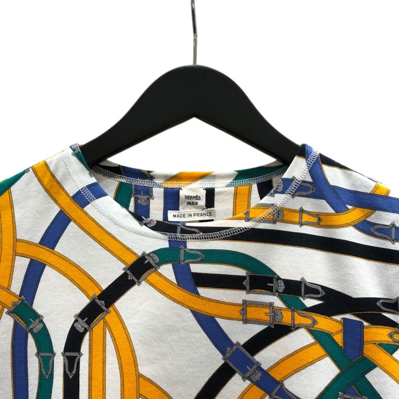 エルメス HERMES 総柄プリントTシャツ コットン レディース 半袖シャツ