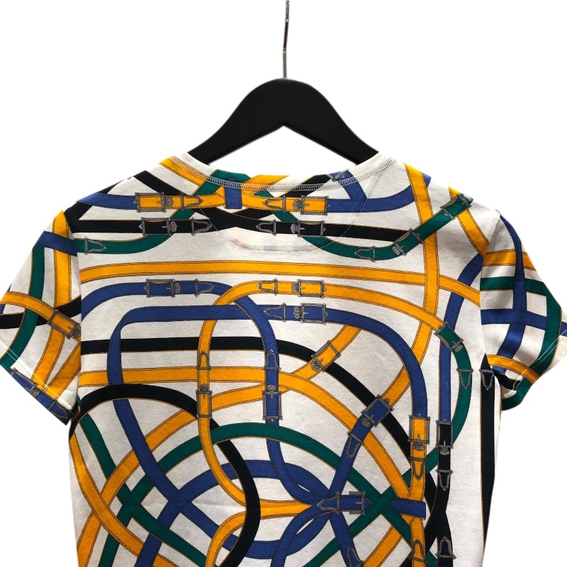 エルメス HERMES 総柄プリントTシャツ コットン レディース 半袖シャツ