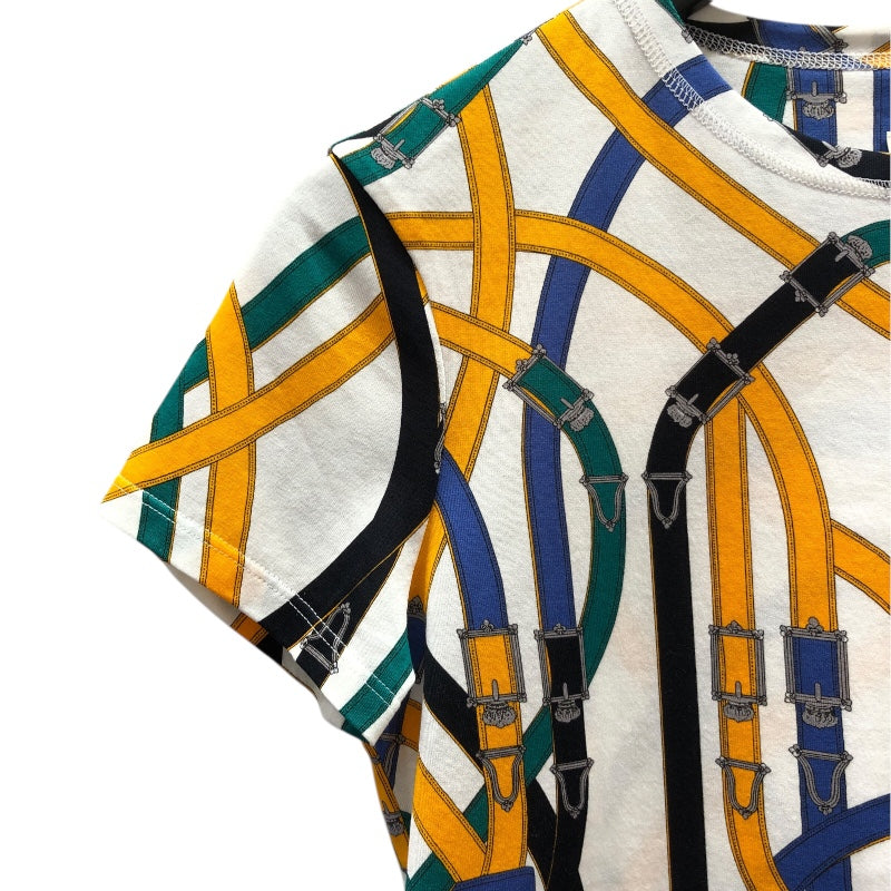 エルメス HERMES 総柄プリントTシャツ コットン レディース 半袖シャツ