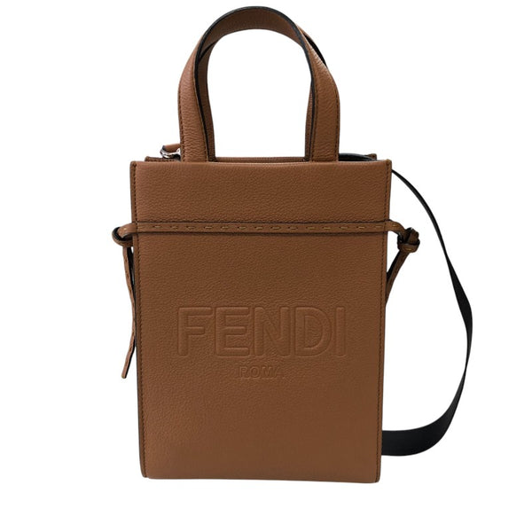 フェンディ FENDI ゴートゥショッパー Sサイズ スモール 2Wayショルダーバッグ 7VA584 AMAC ブラウン カーフレザー レディース ショルダーバッグ